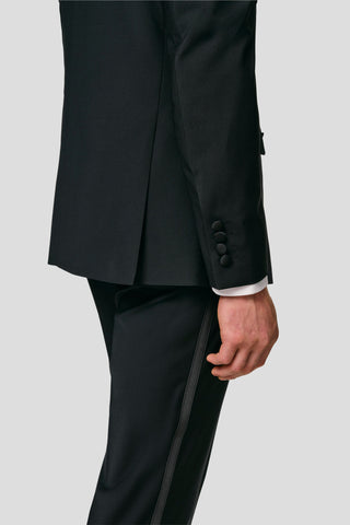 PREMIUM sort dobbeltradet smokingblazer PREMIUM