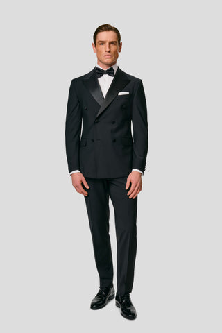 PREMIUM sort dobbeltradet smokingblazer PREMIUM