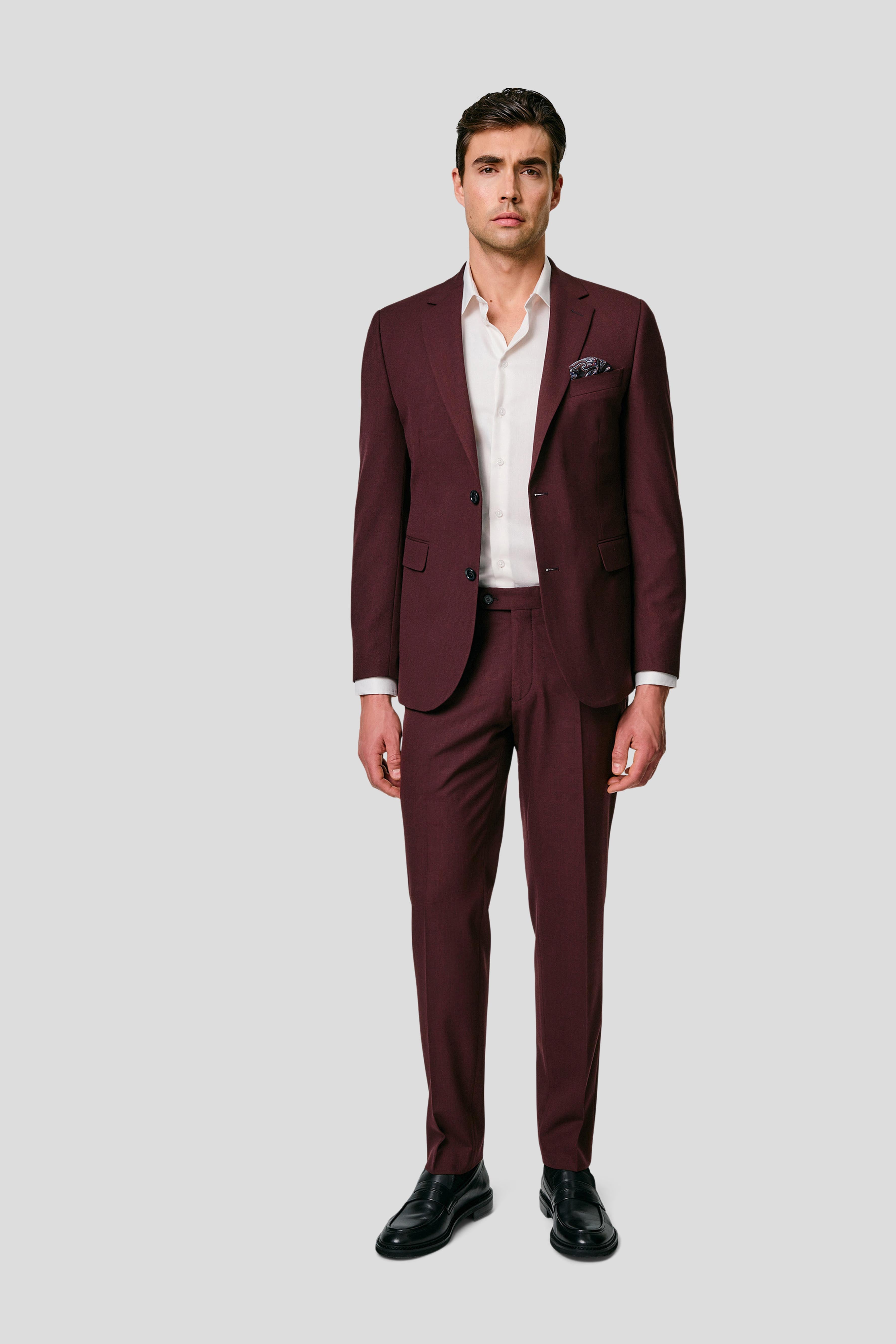PRESTIGE bordeaux blazer med tern MBO