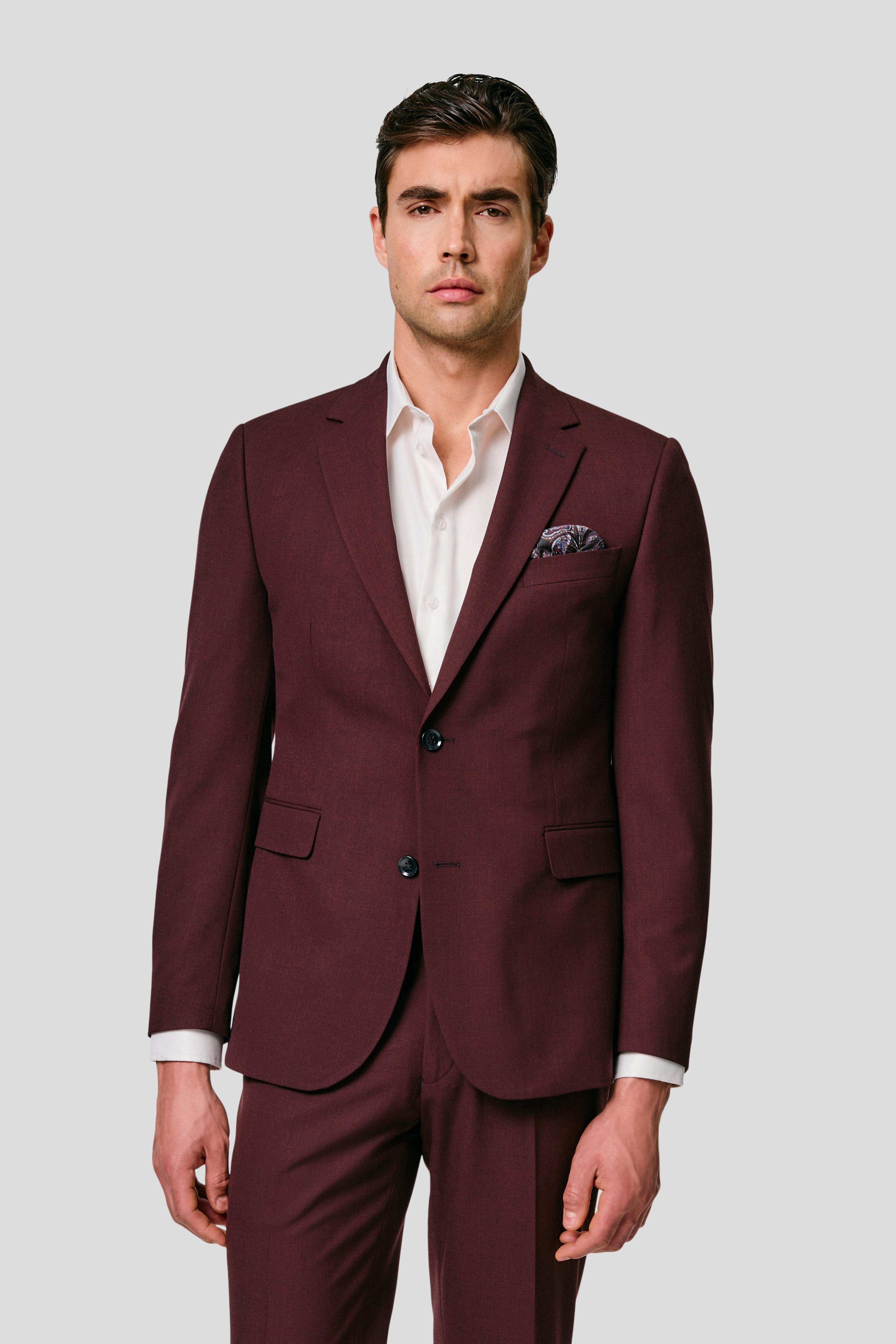 PRESTIGE bordeaux blazer med tern MBO