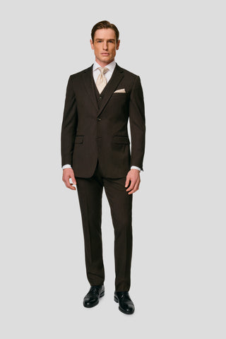 PRESTIGE brun vest med striber PRESTIGE