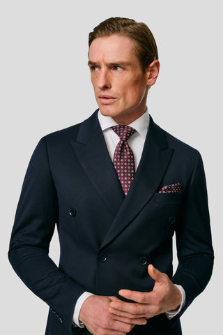 PRESTIGE navy dobbeltradet blazer PRESTIGE