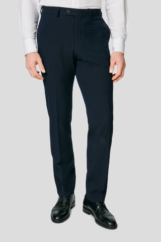 PRESTIGE blå habitbukser i seersucker