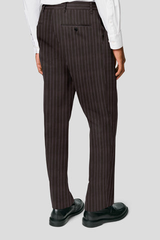 PRESTIGE sorte habitbukser med nålestriber MBO