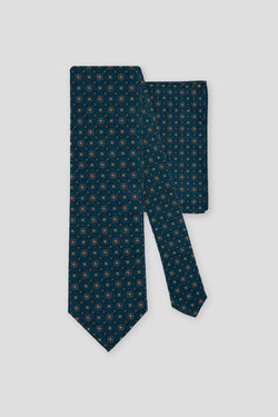 Slips & lommekluds pakke (Petrol blomstret)