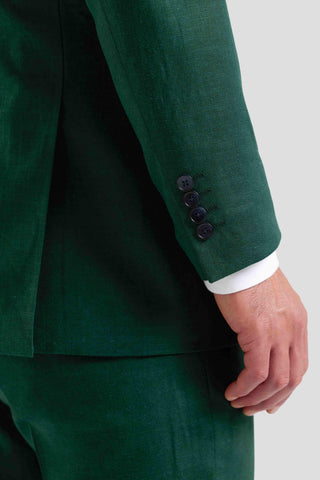 PRESTIGE racing green three-piece hørjakkesæt