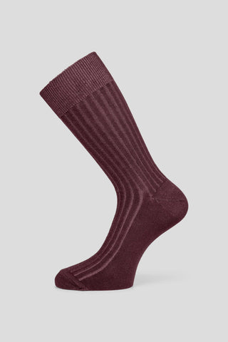 Bordeaux ribbed strømper