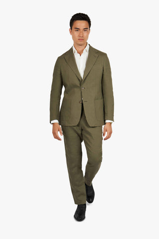 Casablanca Khaki hør two-piece suit | 2750.00 kr | Suit Club