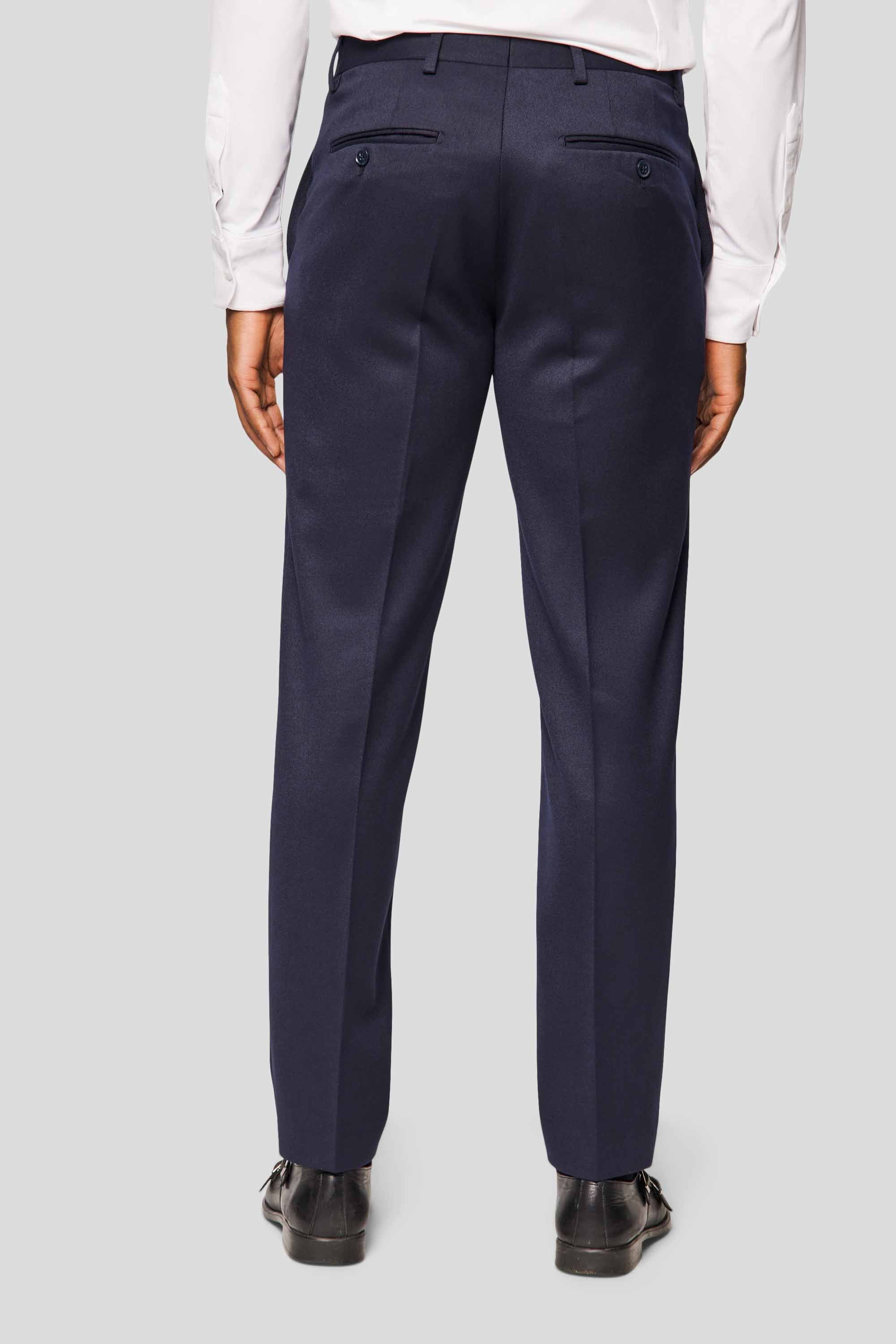 PRESTIGE navy dobbeltradet jakkesæt MBO