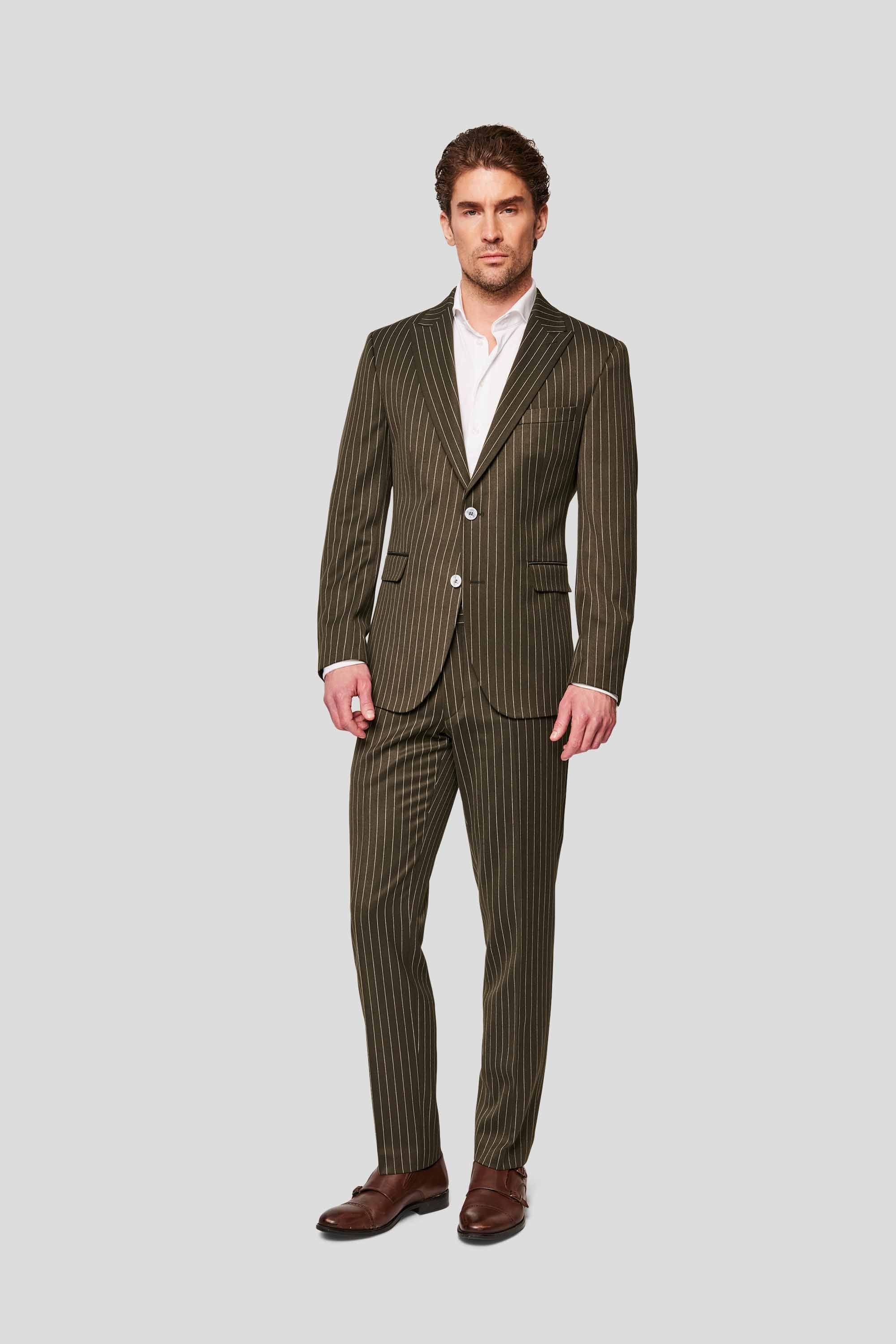 PRESTIGE grøn blazer med nålestriber MBO