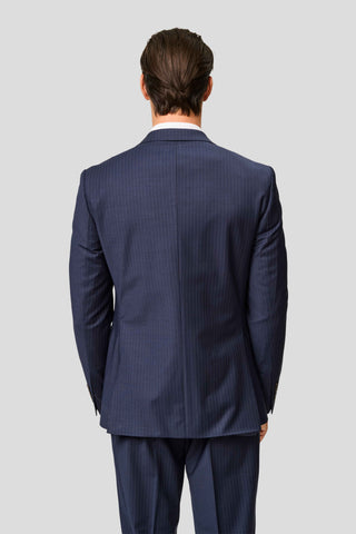 PREMIUM navy blazer med nålestriber