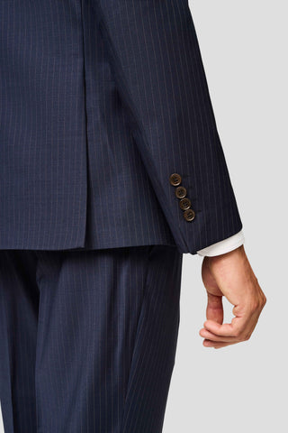PREMIUM navy blazer med nålestriber PREMIUM