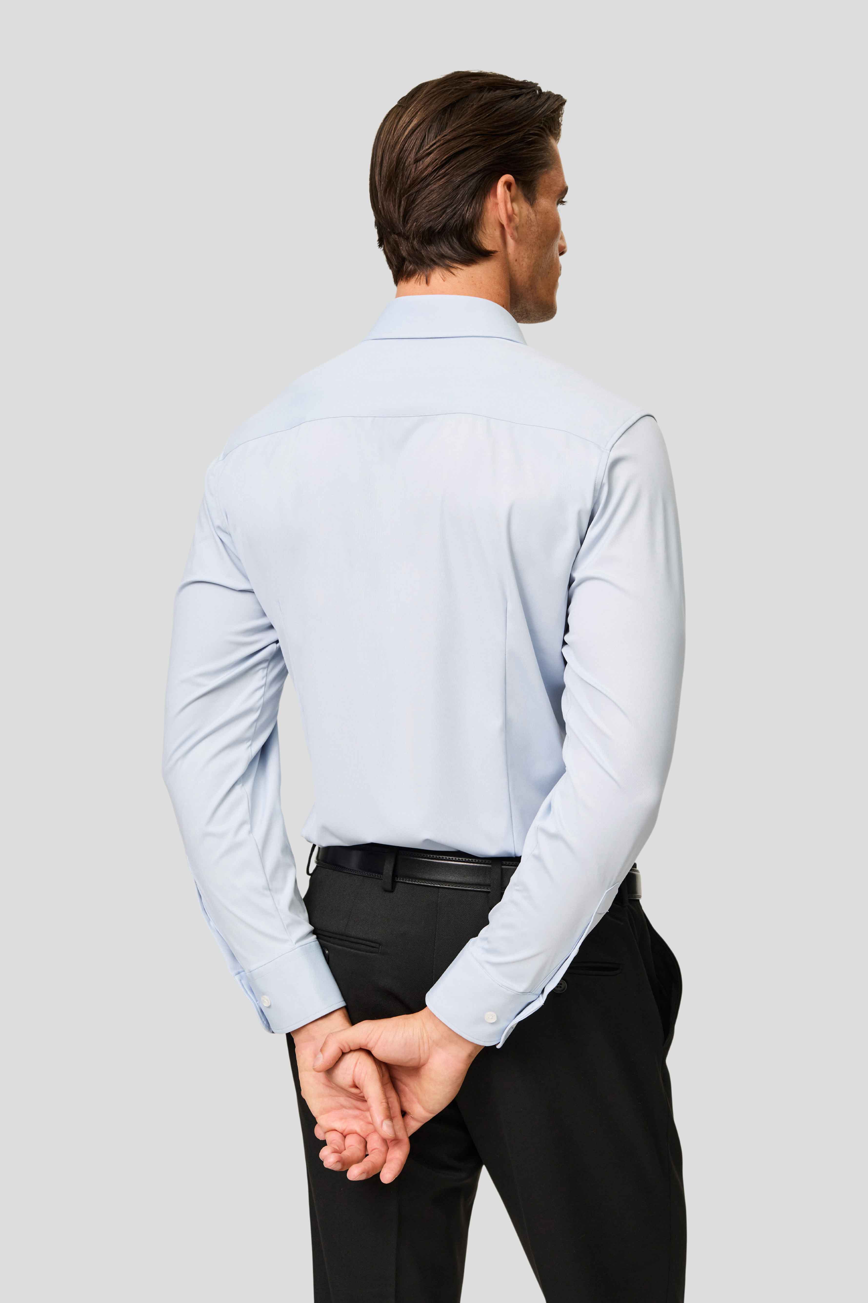 Signatur performance skjorte blå slim Shirtmakers