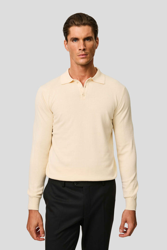 Off-white langærmet polo HVIID