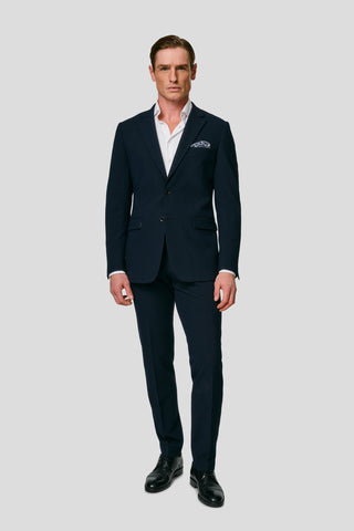 PRESTIGE blå blazer i seersucker MBO