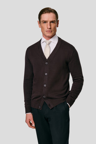 Brun cardigan SUIT CLUB