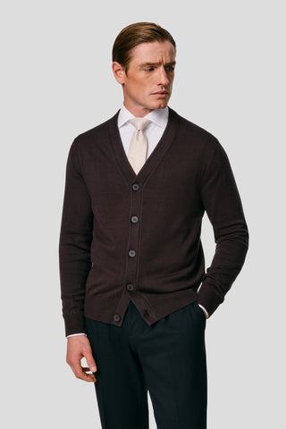 Brun cardigan SUIT CLUB