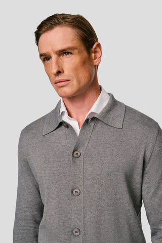 Grå polo cardigan SUIT CLUB