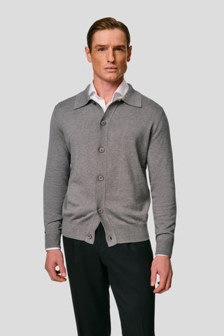 Grå polo cardigan SUIT CLUB