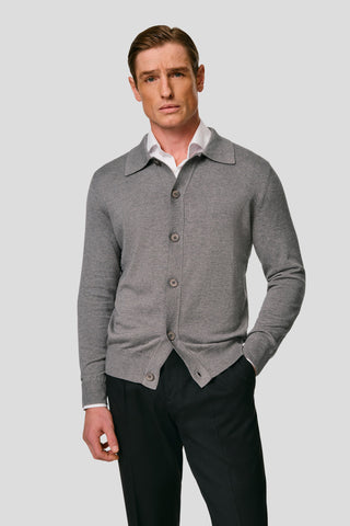 Grå polo cardigan SUIT CLUB