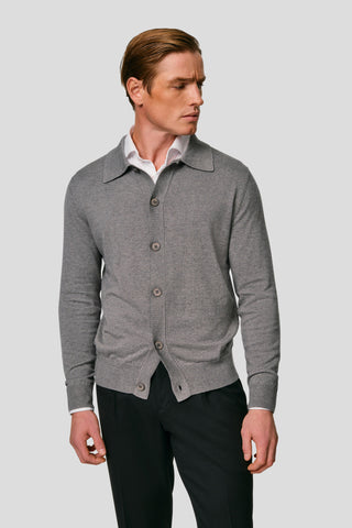 Grå polo cardigan SUIT CLUB