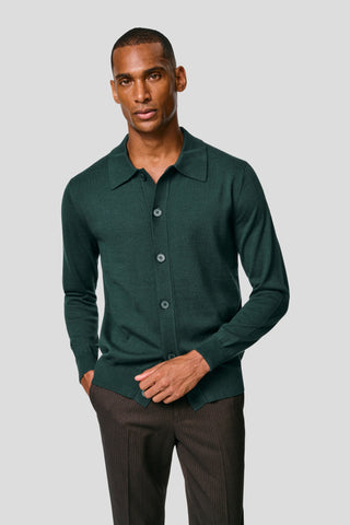 Mørkegrøn polo cardigan SUIT CLUB