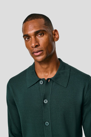 Mørkegrøn polo cardigan SUIT CLUB