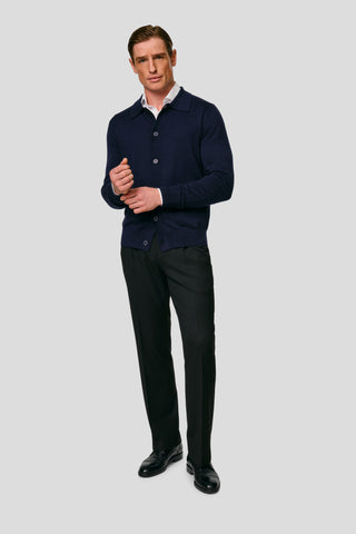 Navy polo cardigan SUIT CLUB