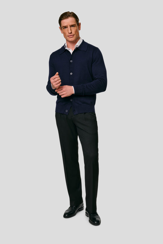 Navy polo cardigan HVIID