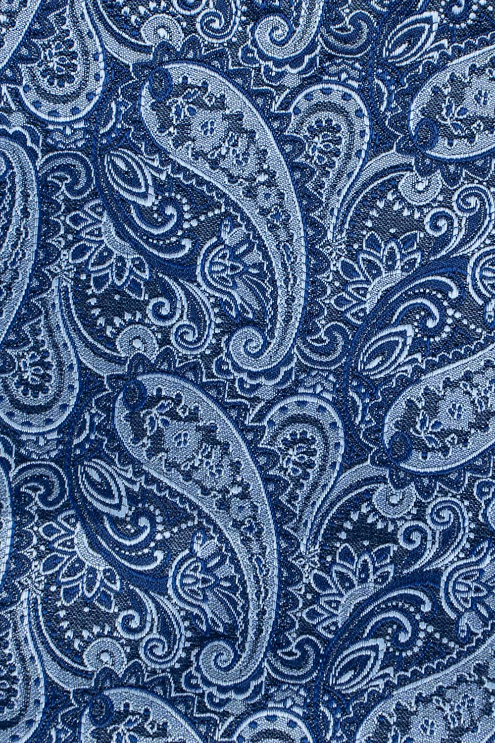 Blå lommeklud med paisley PVD