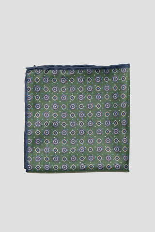 Grøn lommeklud med mønster