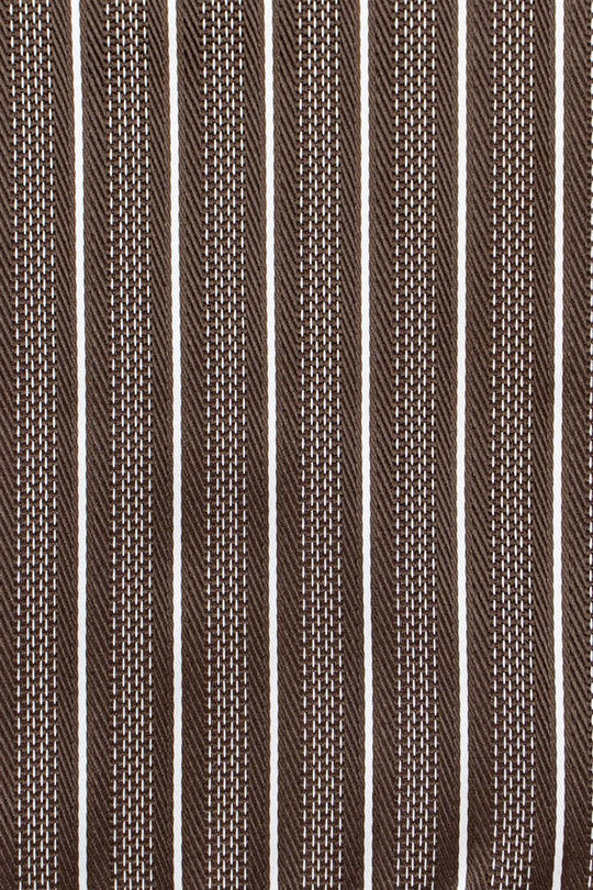 Brunt & hvid stribet slips PVD
