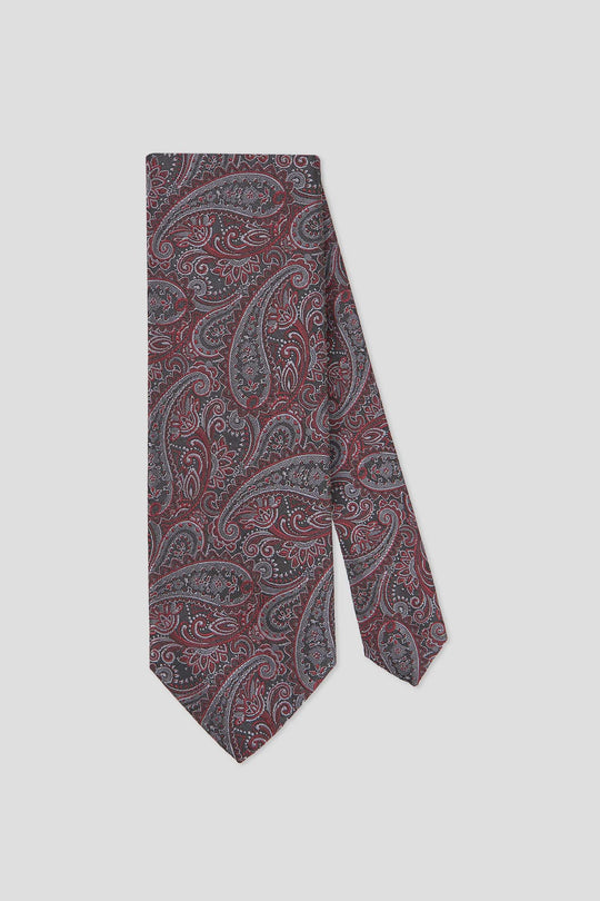 sort & rød paisley slips PVD