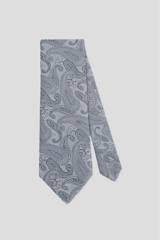 Sølv paisley slips PVD