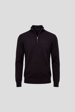 Sort half-zip striktrøje