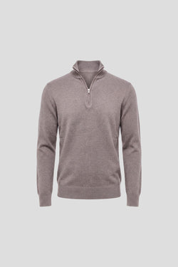 Grå half-zip striktrøje
