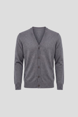 Grauer Polo-Cardigan