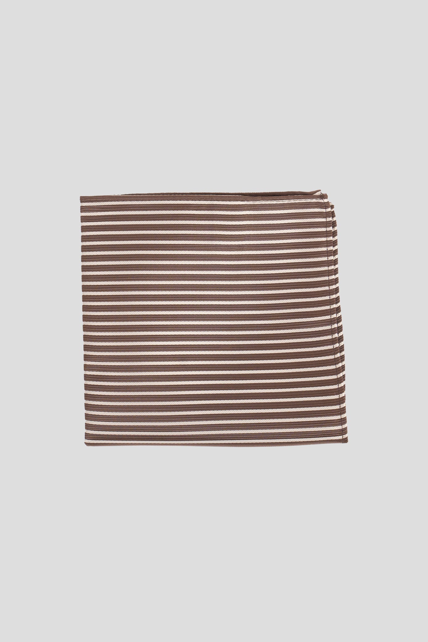 Beige og brunt stribet lommeklud PVD