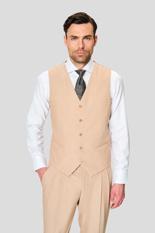 PRESTIGE sand vest med nålestriber MBO