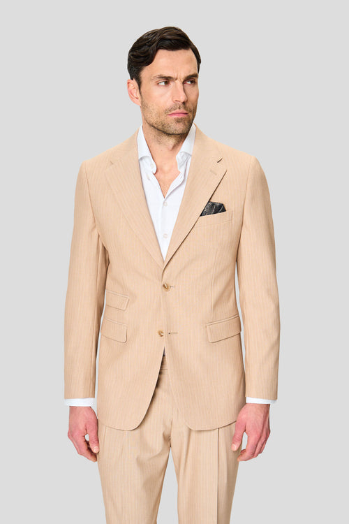 PRESTIGE sand blazer med nålestriber