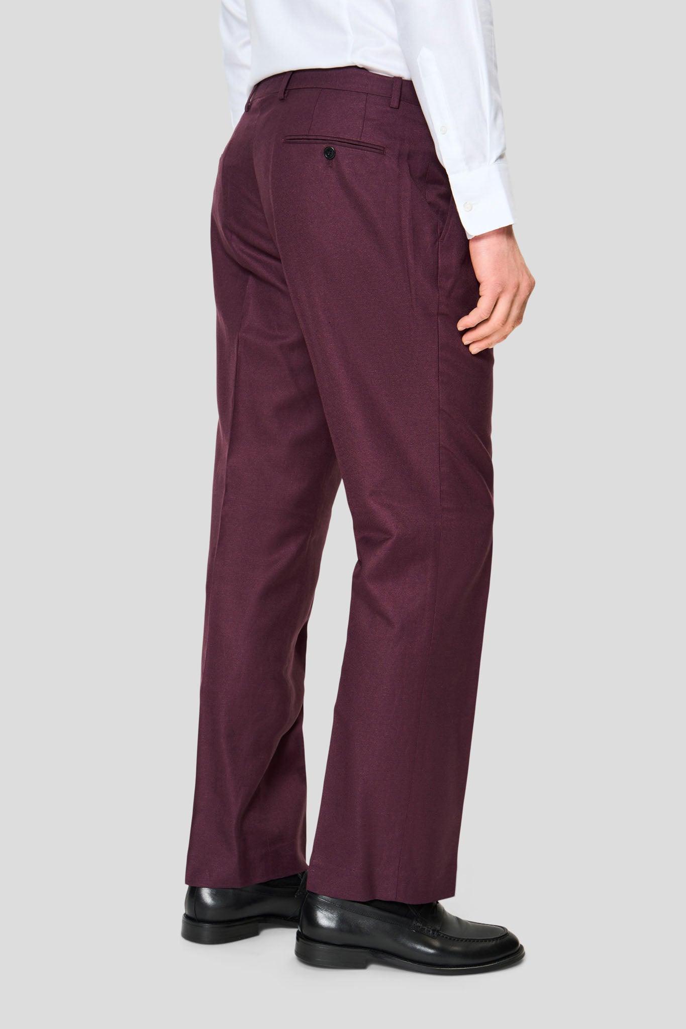 PRESTIGE bordeaux three-piece hørjakkesæt