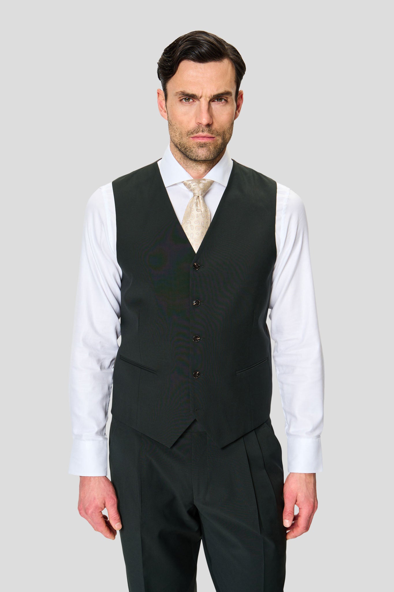 PREMIUM grønt three-piece jakkesæt