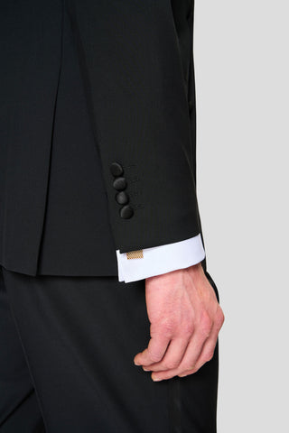 PREMIUM sort dobbeltradet smoking blazer