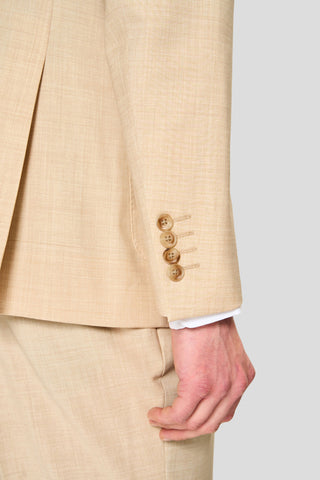 PREMIUM beige dobbeltradet blazer