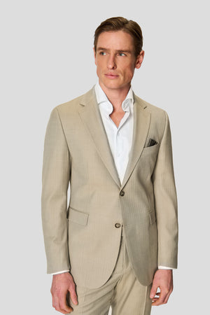 HERITAGE beige blazer med sildeben