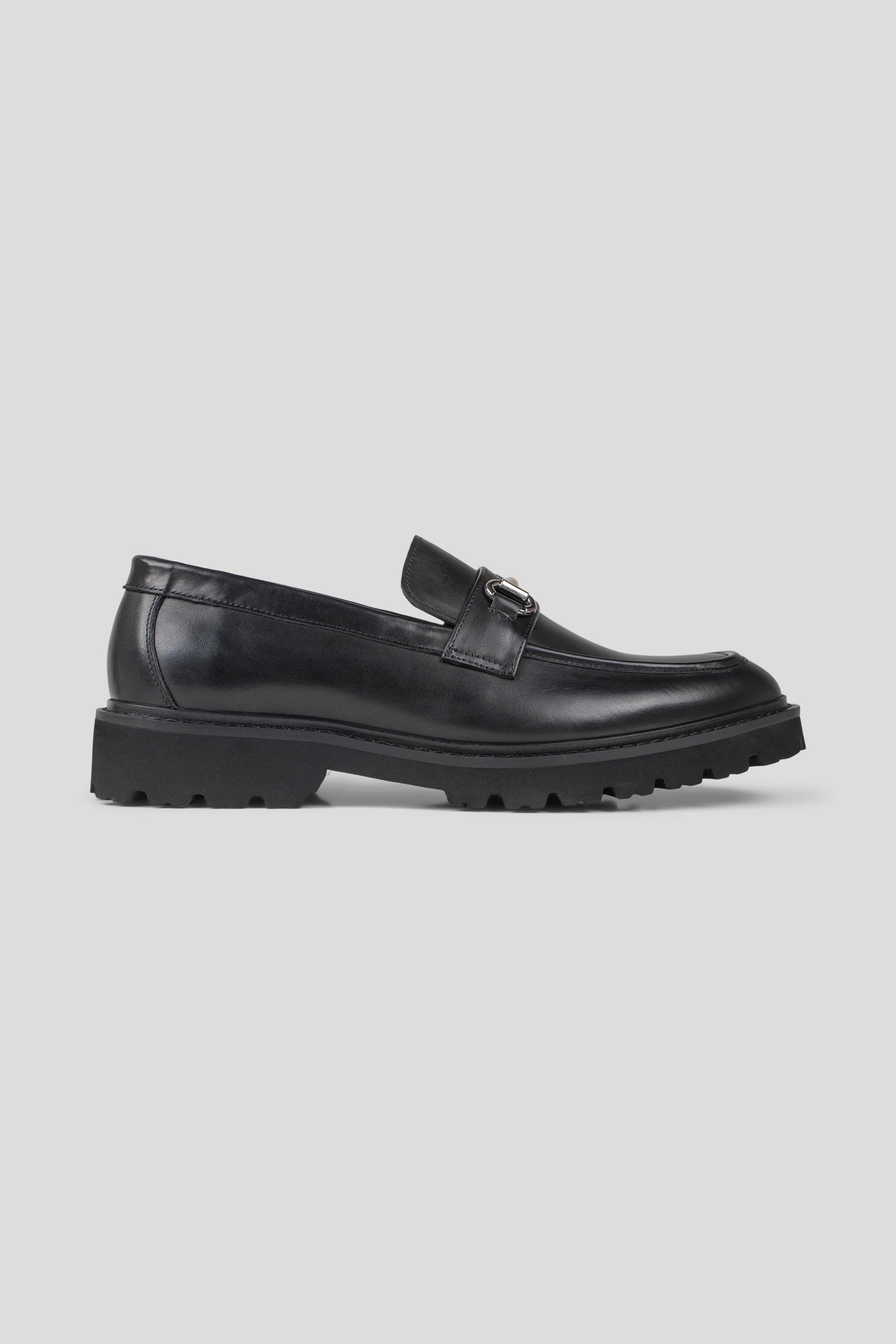 Sort chunky loafer med buckle Ahler