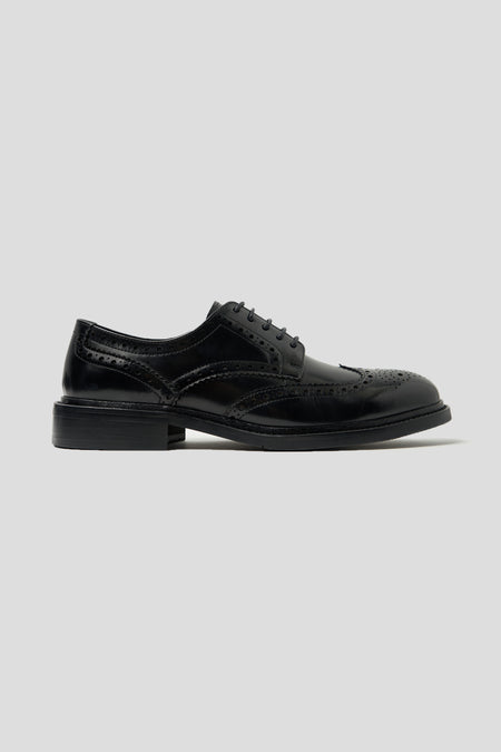 Sort brogue sko