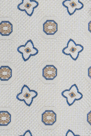 Slips og lommekluds pakke (Off-White blomstret i silke) suitclub.dk