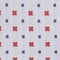 Hvidt & rødt blomstret slips