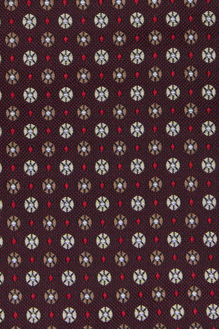 Slips og lommekluds pakke (Bordeaux blomstret i silke) suitclub.dk